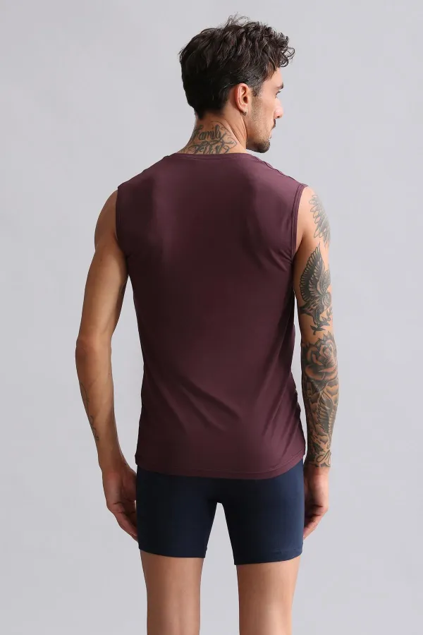 Mısırlı Modal By TENCEL HERCULES Slim Fit Bisiklet Yaka Sporcu Atlet / T-Shirt Mor