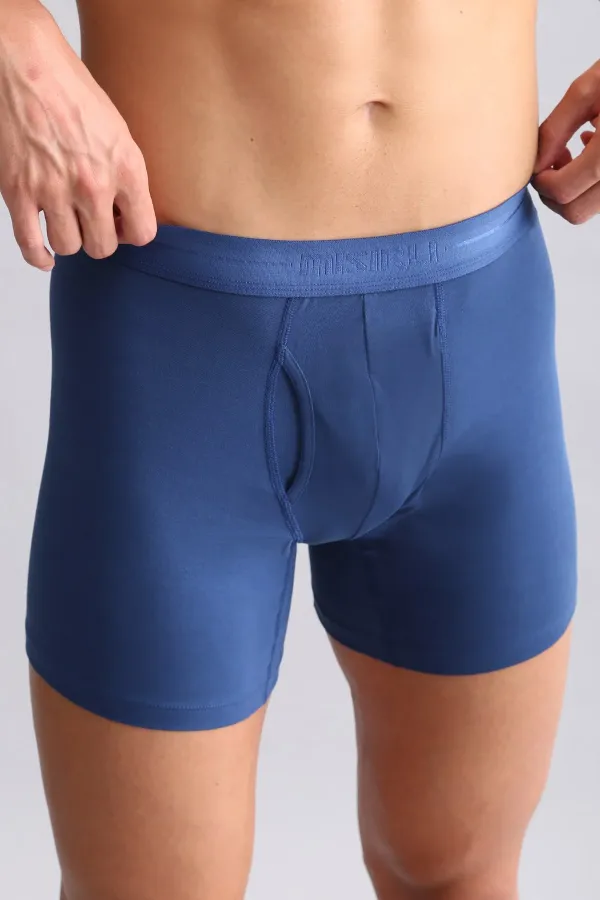 Mısırlı ORGANIC Pamuklu SPARTACUS PLUS PERFORMANCE Long Boxer Gece Mavisi