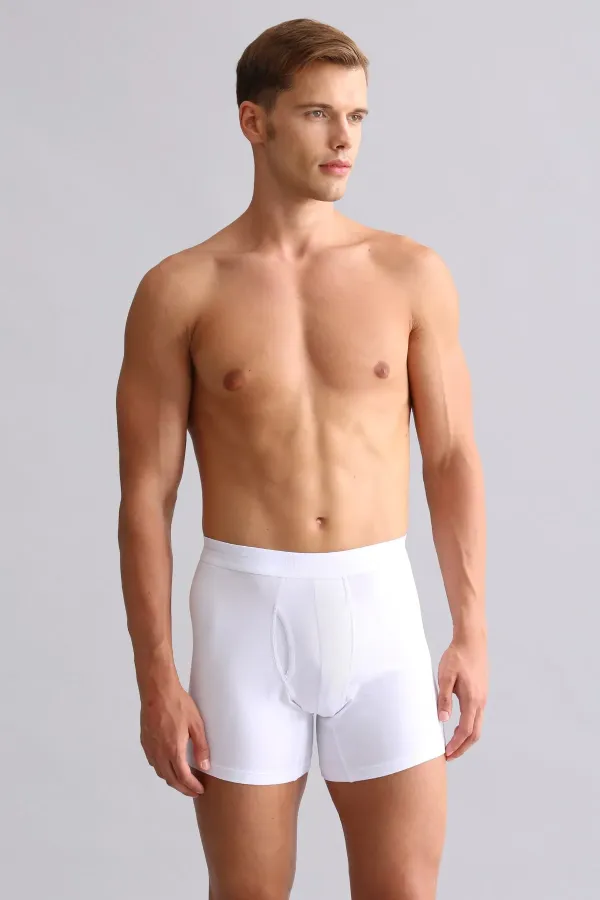 Mısırlı ORGANIC Cotton SPARTACUS PLUS PERFORMANCE Long Boxer White