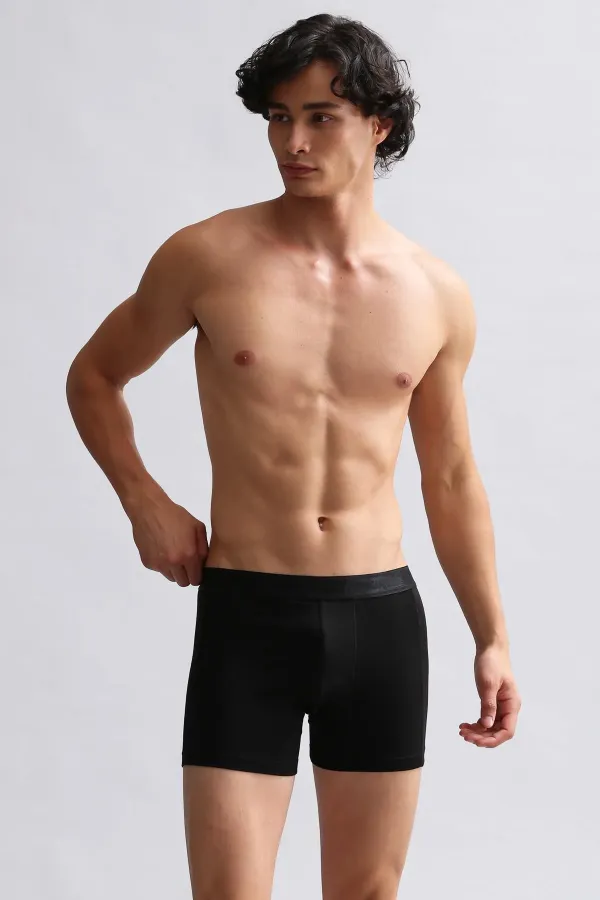 Mısırlı Modal By TENCEL Compact Cotton Classic Boxer Shorts Black