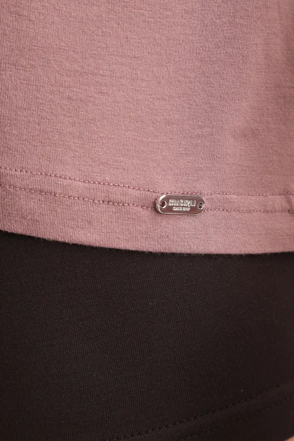 Mısırlı BAMBU ZEUS LUXURY Regular Fit Bisiklet Yaka Fanila / T-Shirt Lavender