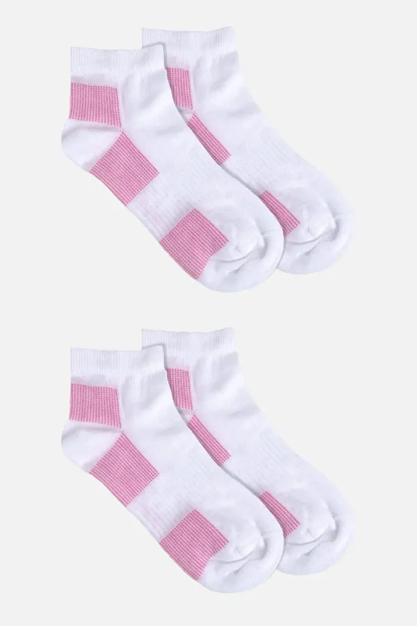 Mısırlı Unisex Coolmax 2 Çift Özel Paketli Kısa Konç Çorap Beyaz