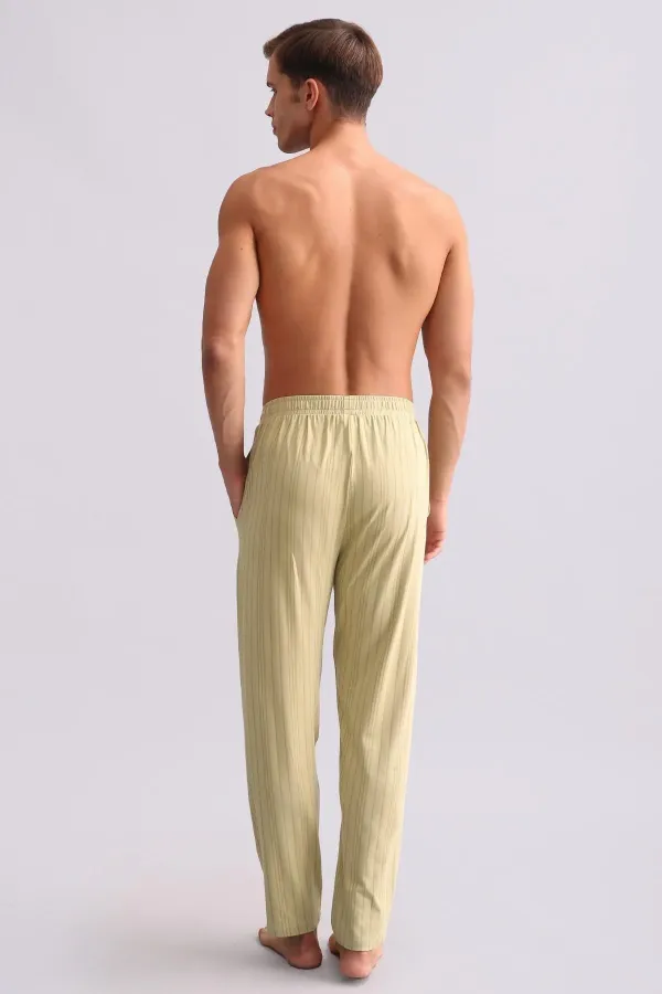 Pantalon droit en bambou pour homme, vert sauge, style égyptien