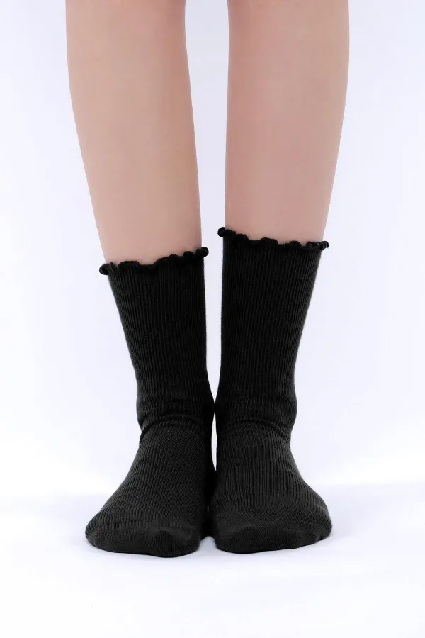Mısırlı Kadın Modal Tekli Soket Çorap Siyah