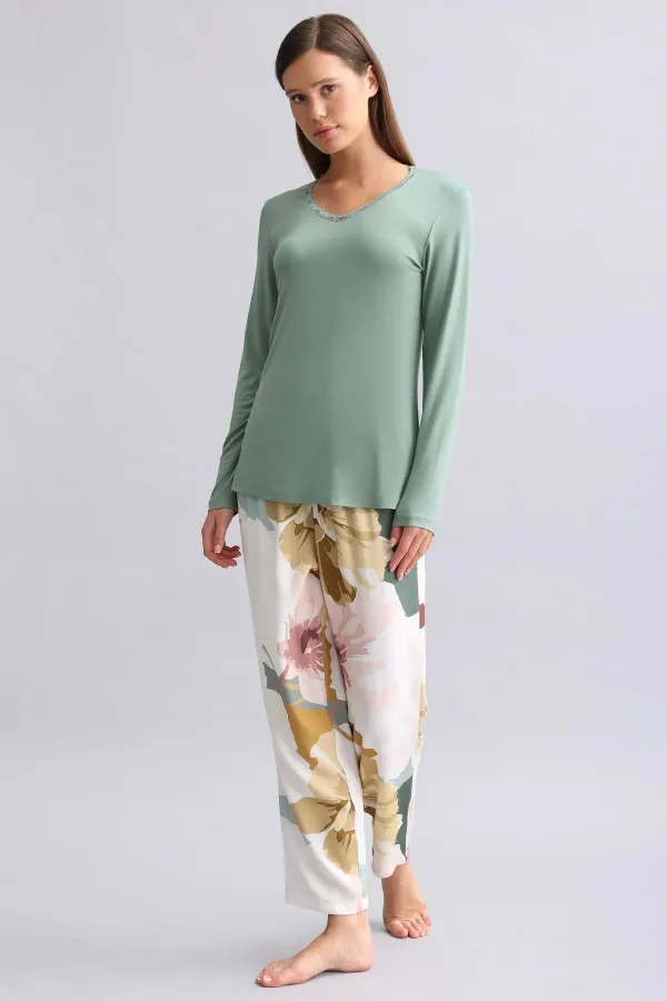 Mısırlı Kadın Bambu Pijama Altı Çok Renkli