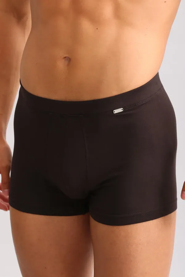 Mısırlı BAMBU ZEUS LUXURY Regular Fit Metal Armalı Boxer Kahverengi