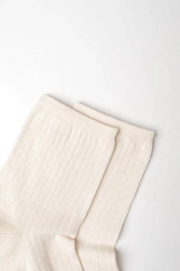 Mısırlı Kadın Merserize Tekli Soket Çorap Bej