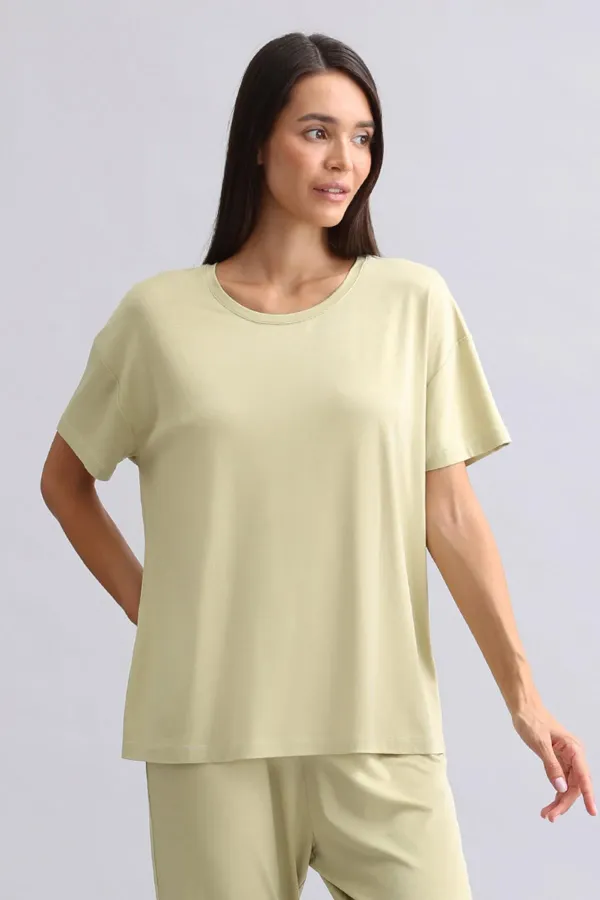 Mısırlı Kadın Bambu Tişört Adaçayı Yeşili