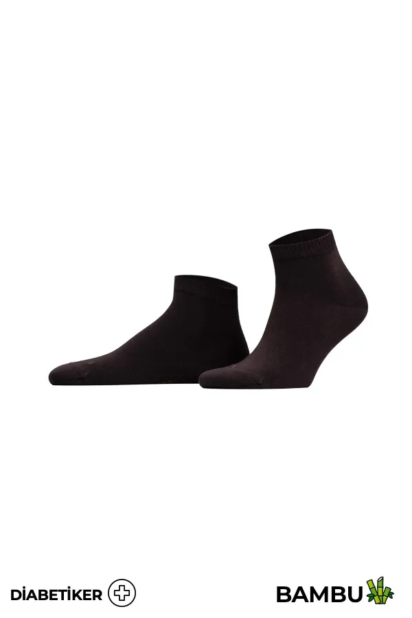 Chaussettes unisexes en bambou pour diabétiques, marron