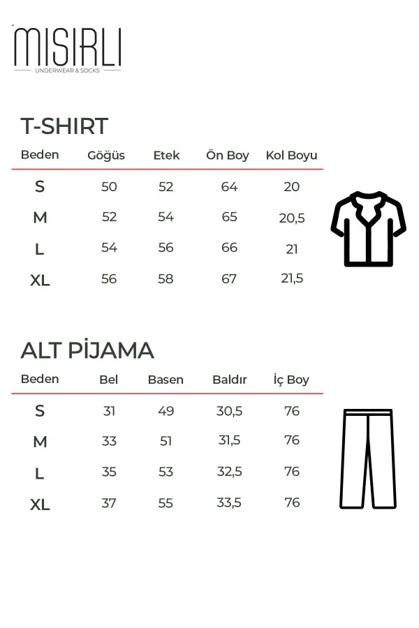 Pamuklu Kısa Kollu Tişört Pantolon Takım Beyaz