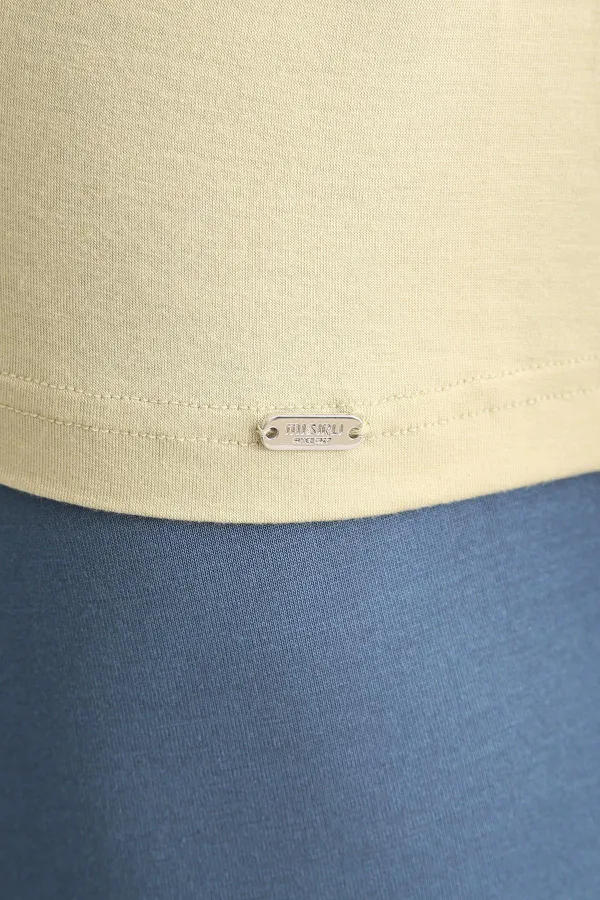 Mısırlı ORGANIC Cotton ZEUS LUXURY Regular Fit Crew Neck Athletic Tank Top/T-Shirt Khaki Island