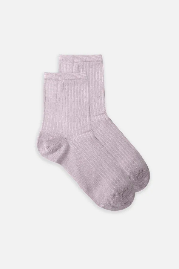 Mısırlı Kadın Merserize Tekli Soket Çorap Pastel Pembe