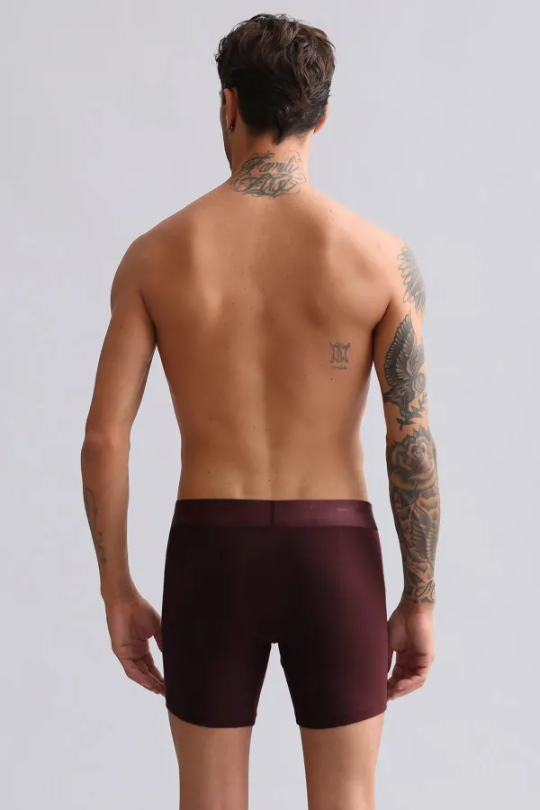 Mısırlı Modal By TENCEL SPARTACUS PERFORMANCE Long Boxer Bordo