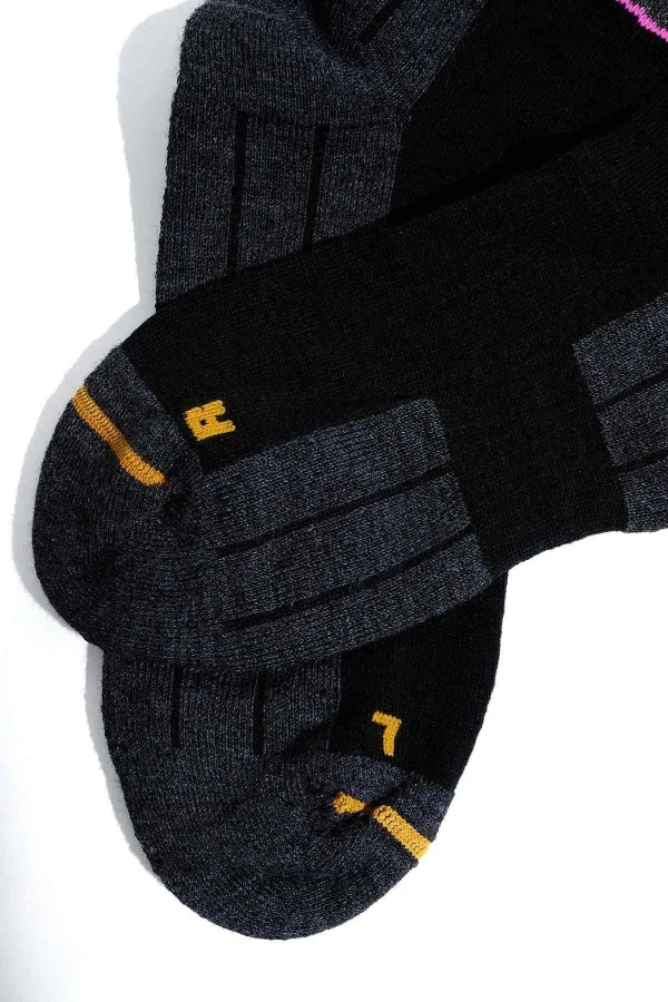 Chaussettes de ski et de snowboard anatomiques pour hommes, noires, de marque égyptienne