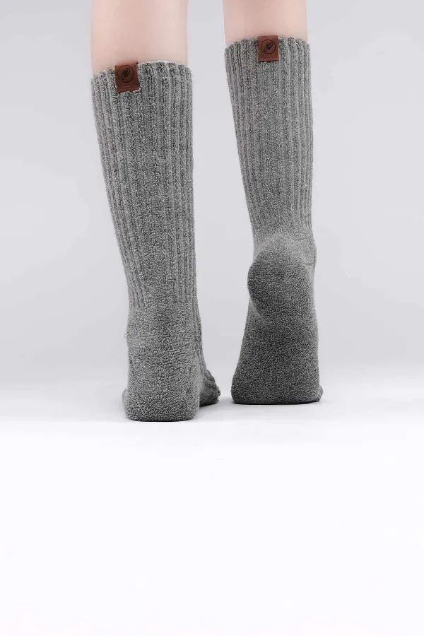 Mısırlı Women's Cotton Terry Single Socket Socks Grey