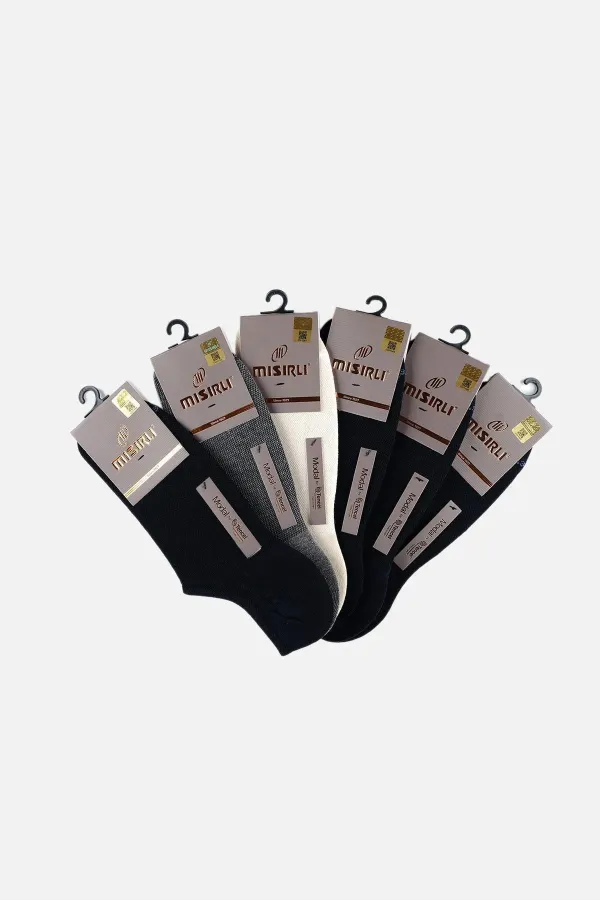 Mısırlı Erkek Modal 6 Çift Yazlık No Show Çorap Çok Renkli