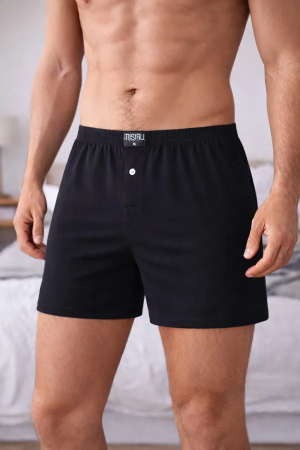 Mısırlı Men's Cotton Ares Boxer Shorts Black