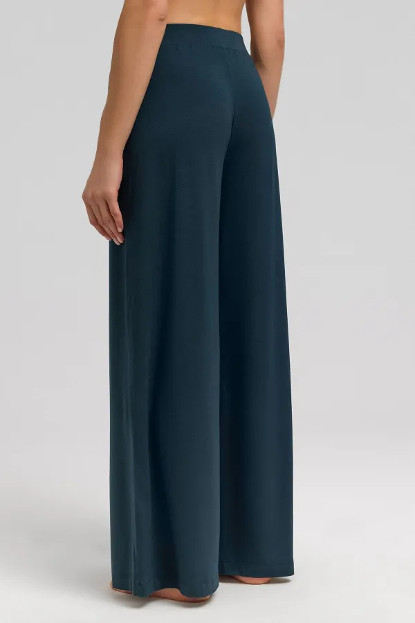 Women's Knitted Draped Trousers Anthracite