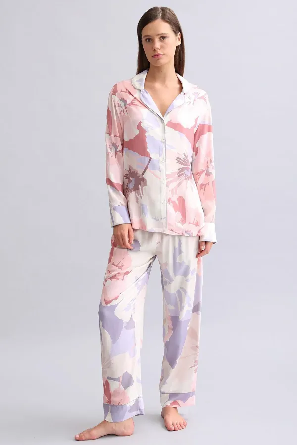 Mısırlı Kadın Bambu Pijama Altı Koyu Lila