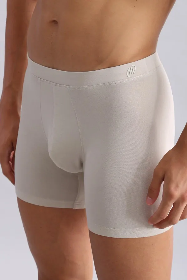 Mısırlı BAMBOO ZEUS Regular Fit Long Boxer Earth Beige
