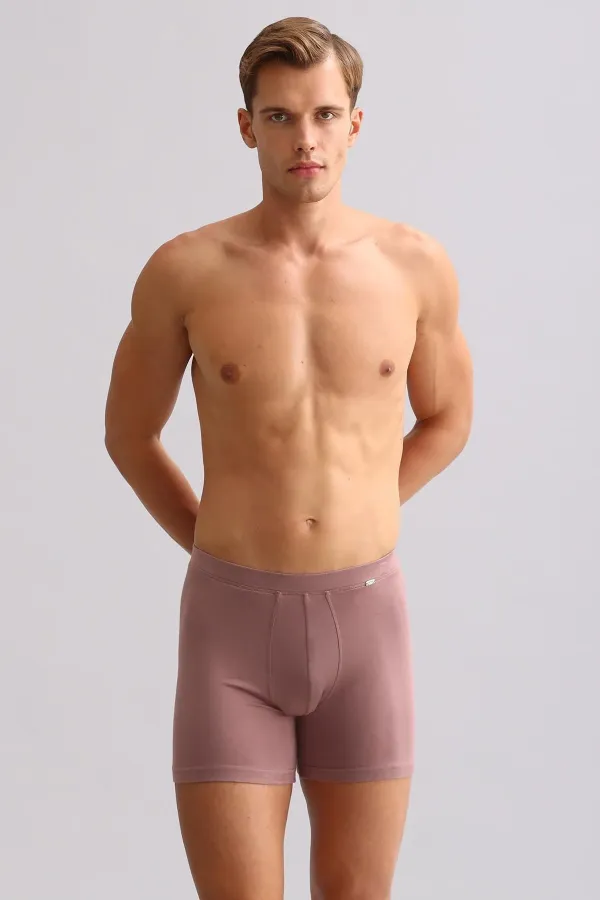 Mısırlı BAMBU ZEUS LUXURY Regular Fit Metal Armalı Long Boxer Lavender