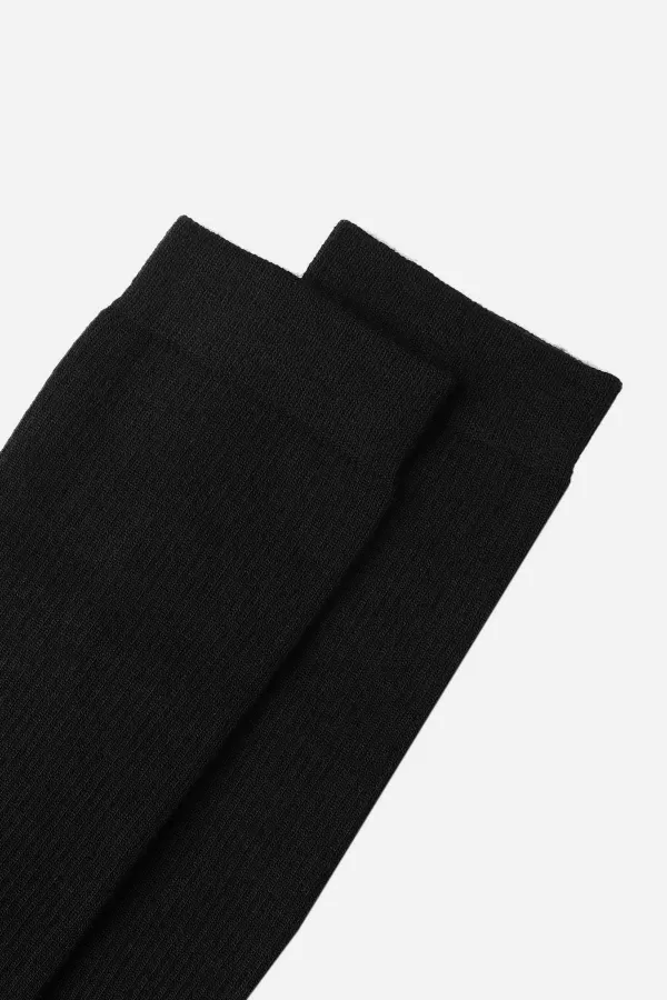 Mısırlı Unisex Bambu Özel Sıkılaştırıcı Teknolojiyle Soket Boy Uçuş Ve Pilot Çorabı Siyah