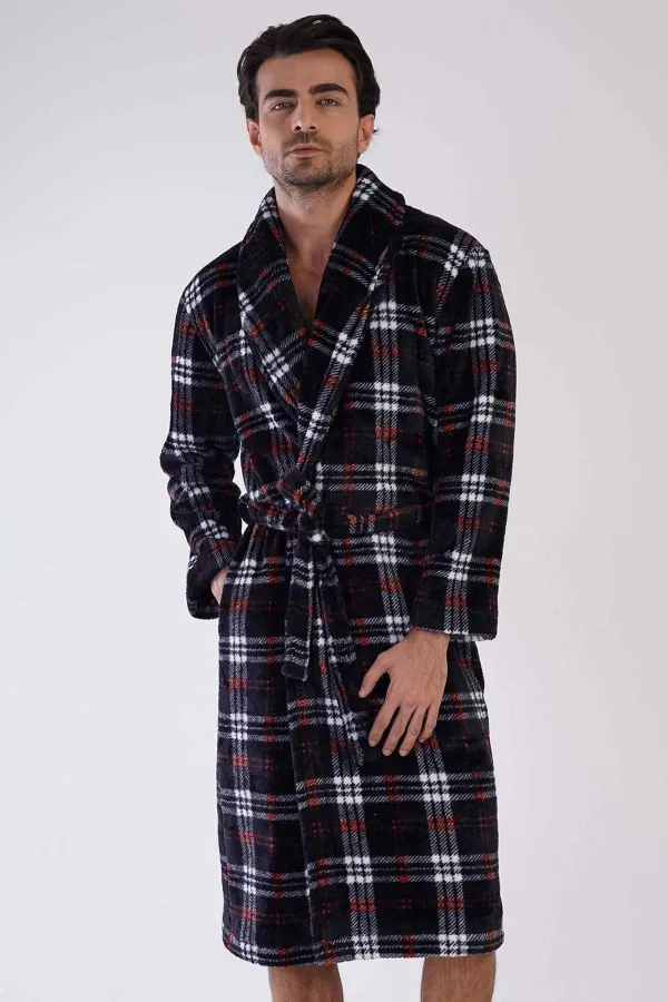 Robe à manches longues Welsoft pour homme, couleur anthracite, de style égyptien