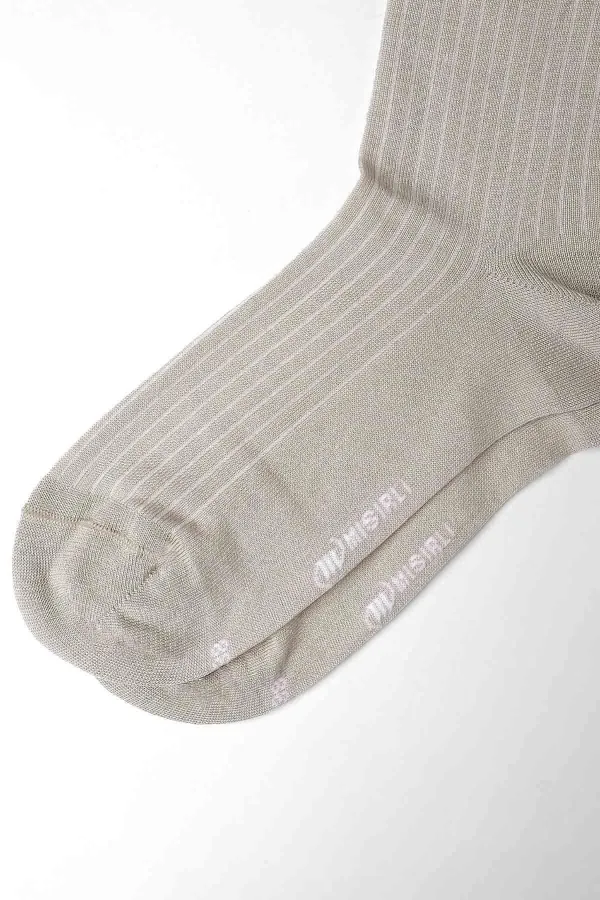 Mısırlı Kadın Merserize Tekli Soket Çorap Açık Gri
