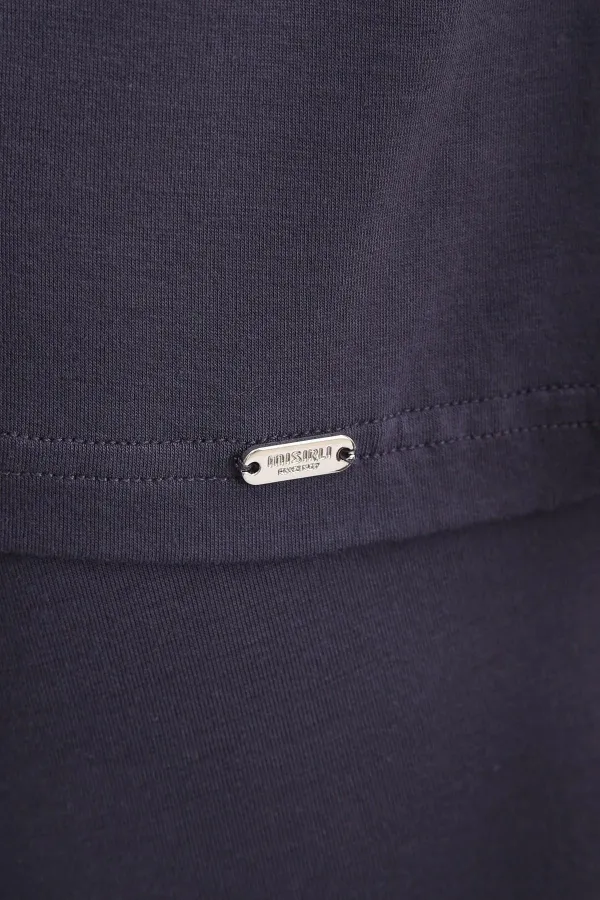 Mısırlı ORGANIC Pamuklu ZEUS LUXURY Regular Fit V Yaka Sporcu Atlet / T-Shirt Antrasit