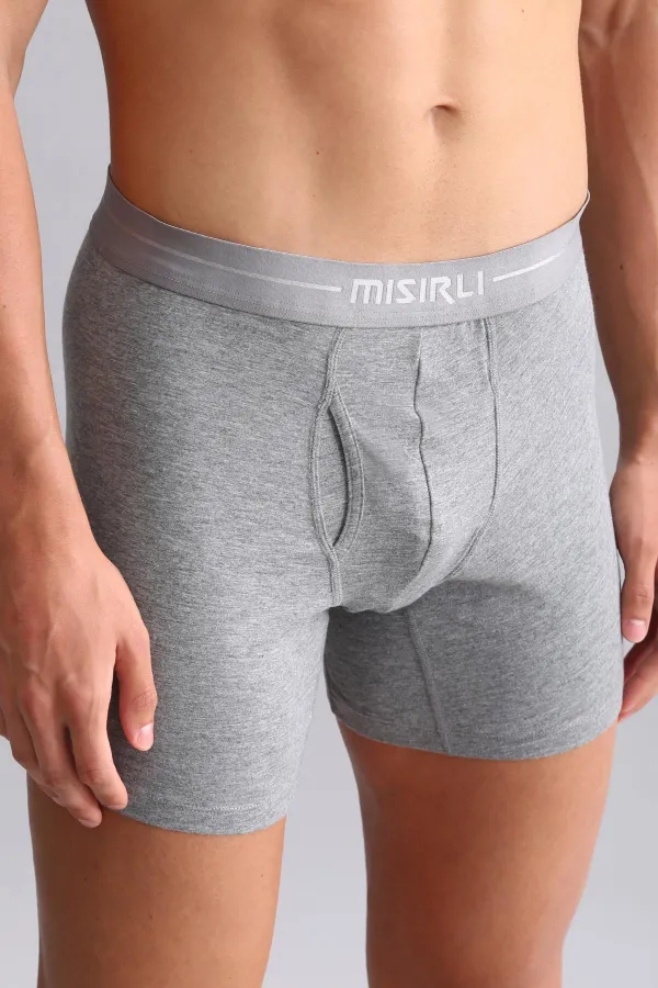 Mısırlı Modal By TENCEL SPARTACUS PLUS PERFORMANCE Long Boxer Grey Melange