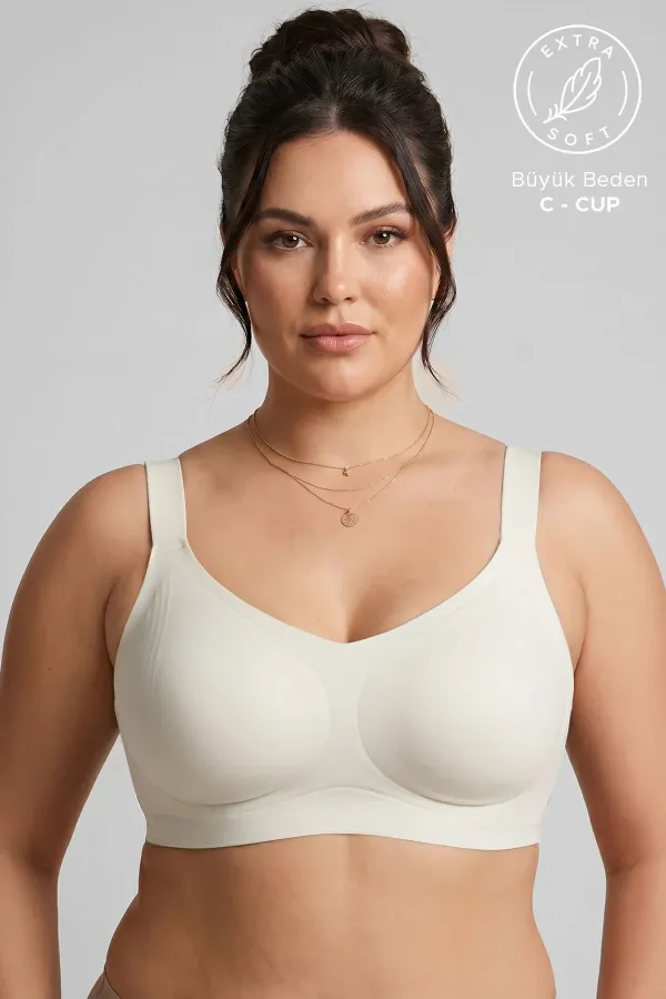 Egyptian Shaping Laser Cut Bra, Off-White