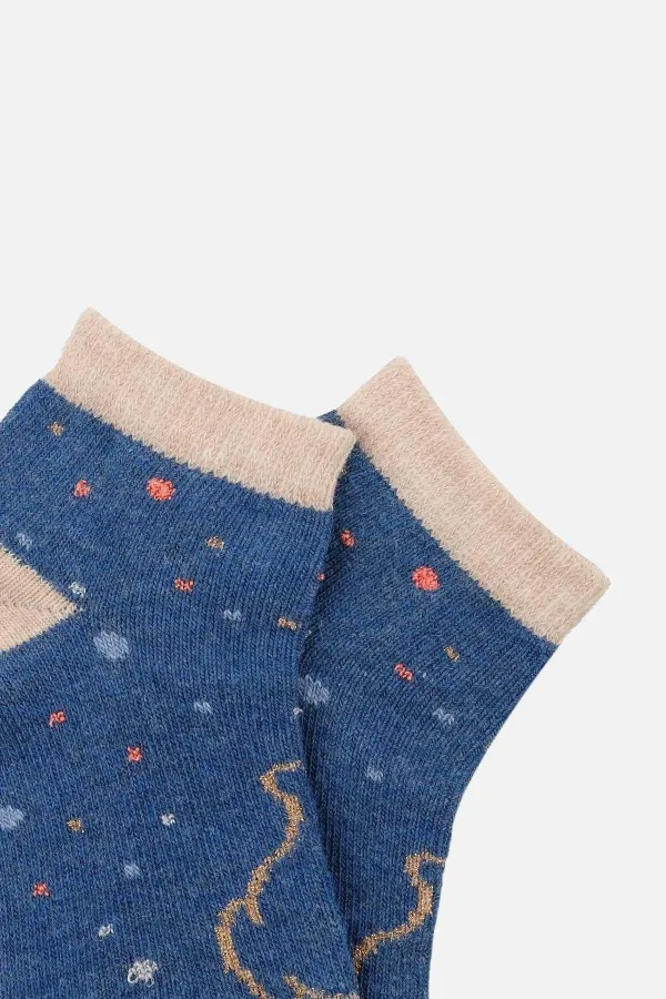 Chaussettes-chaussons bébé unisexes en coton égyptien, 3 paires, multicolores