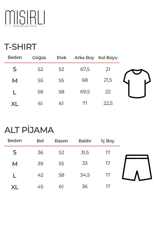Erkek Pamuklu Ayıcık Desen Bisiklet Yaka Sort Takım Lacivert
