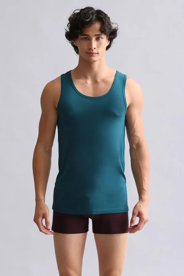 Mısırlı ORGANIC Cotton HERCULES Slim Fit Basic Tank Top Green
