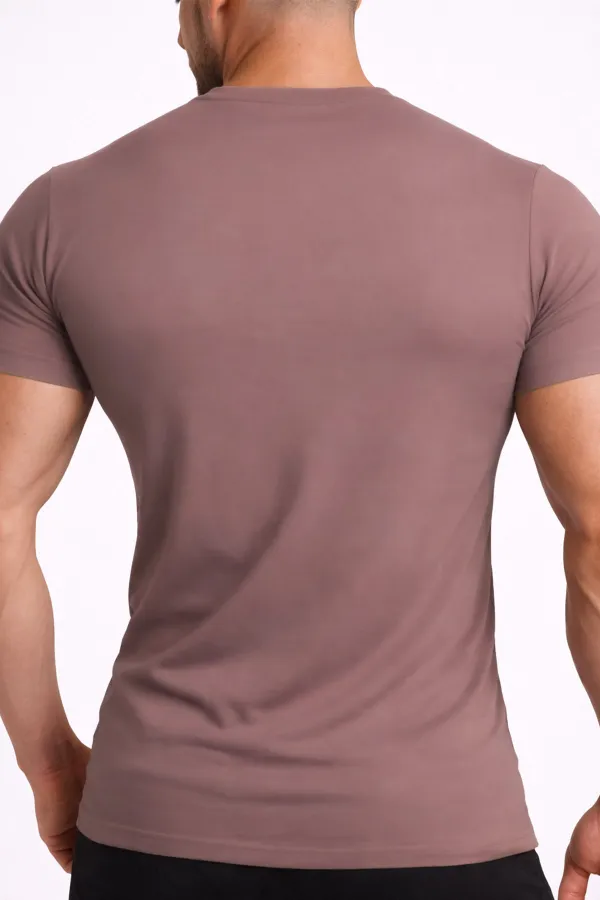 Mısırlı ORGANIC Pamuklu HERCULES Slim Fit Bisiklet Yaka Fanila / T-Shirt Lavender