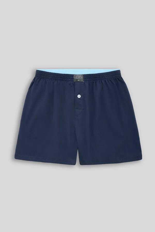Mısırlı Men's Cotton Ares Boxer Shorts Navy Blue
