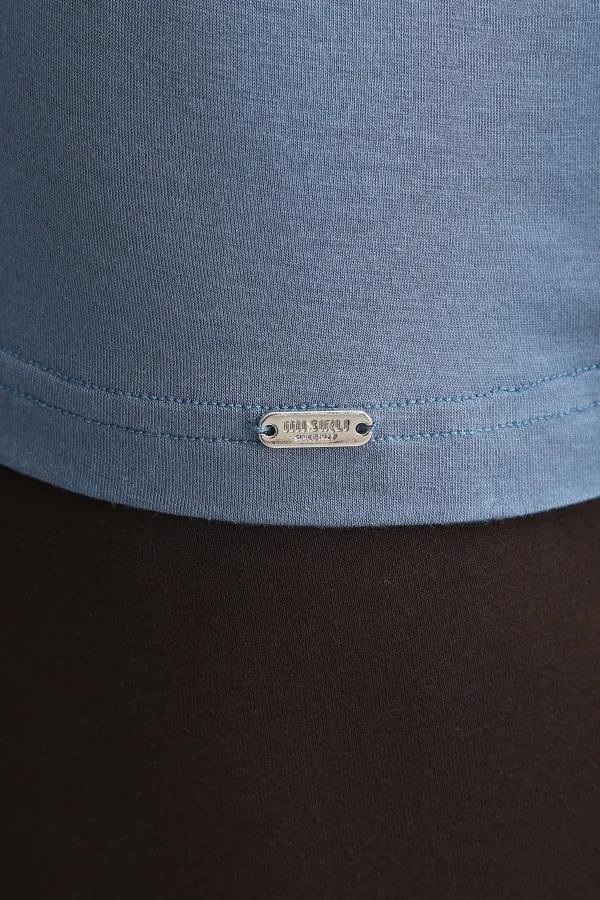 Mısırlı ORGANIC Pamuklu ZEUS LUXURY Regular Fit V Yaka Fanila / T-Shirt Gece Mavisi