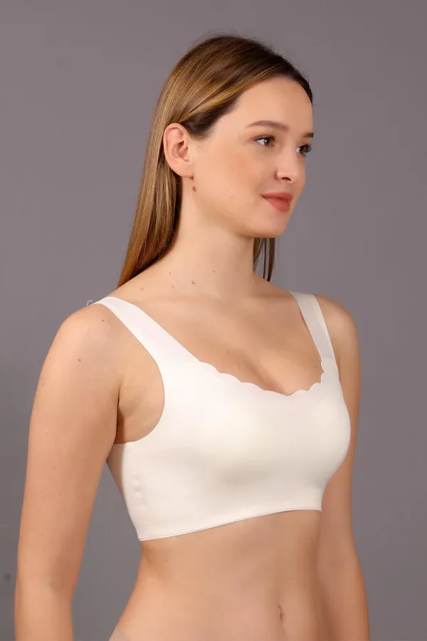 Mısırlı New Bra Desteksiz Hayalet Bralet Sütyen Ekru