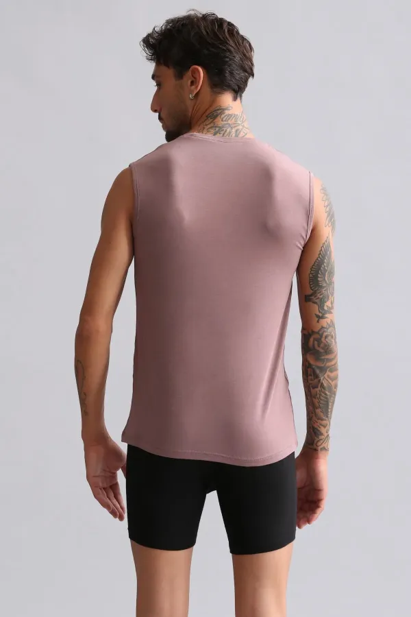 Mısırlı ORGANIC Pamuklu HERCULES Slim Fit Bisiklet Yaka Sporcu Atlet / T-Shirt Lavender