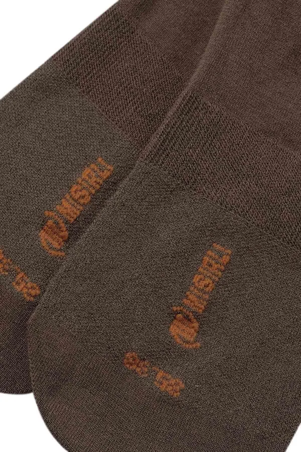 Mısırlı Kadın Bambu Tekli Yazlık Babet Çorap Kahverengi