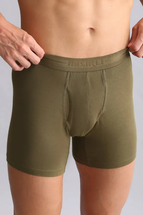 Mısırlı ORGANIC Cotton SPARTACUS PLUS PERFORMANCE Long Boxer Dark Khaki