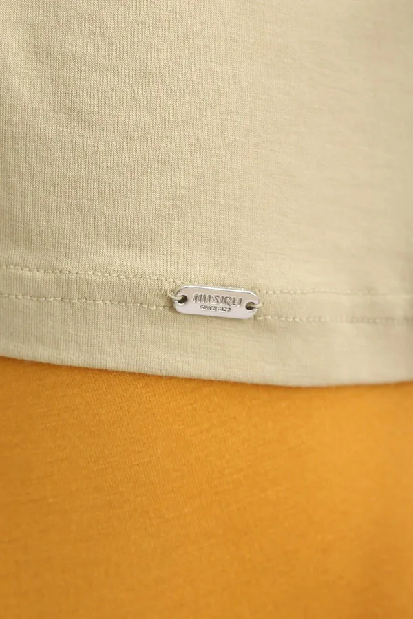 Mısırlı BAMBOO ZEUS LUXURY Regular Fit V-Neck Undershirt/T-Shirt Khaki Island