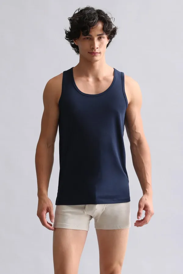 Modal By TENCEL HERCULES Slim Fit Basic Tank Top Navy Blue (from Mısırlı brand)