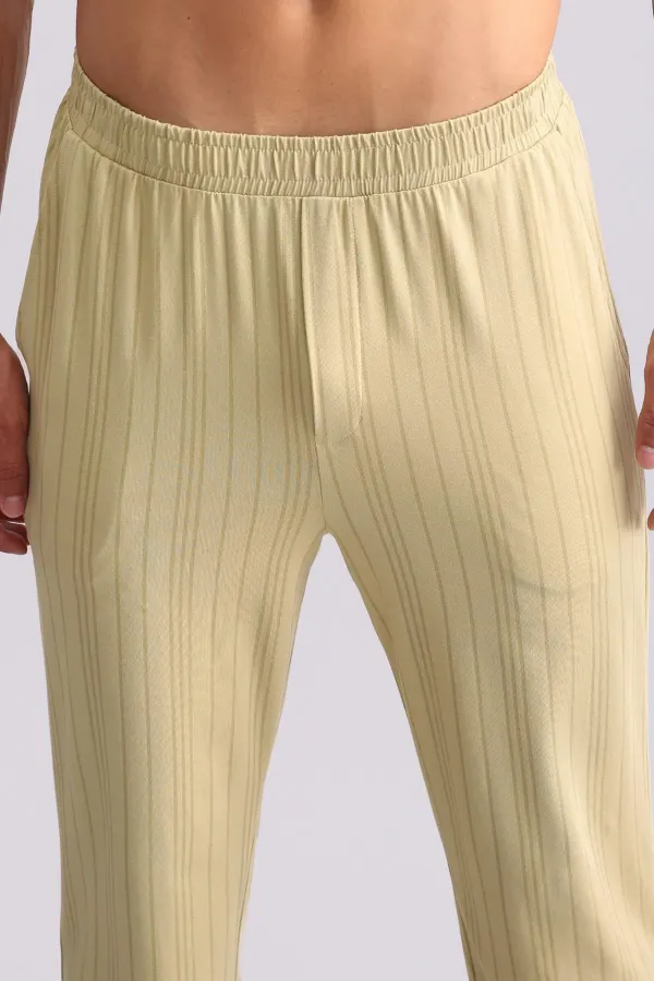 Pantalon droit en bambou pour homme, vert sauge, style égyptien