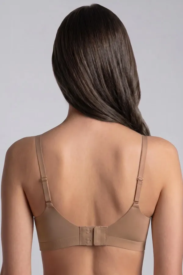 Egyptian Style Tulle Detail Laser Cut Bra Dark Skin