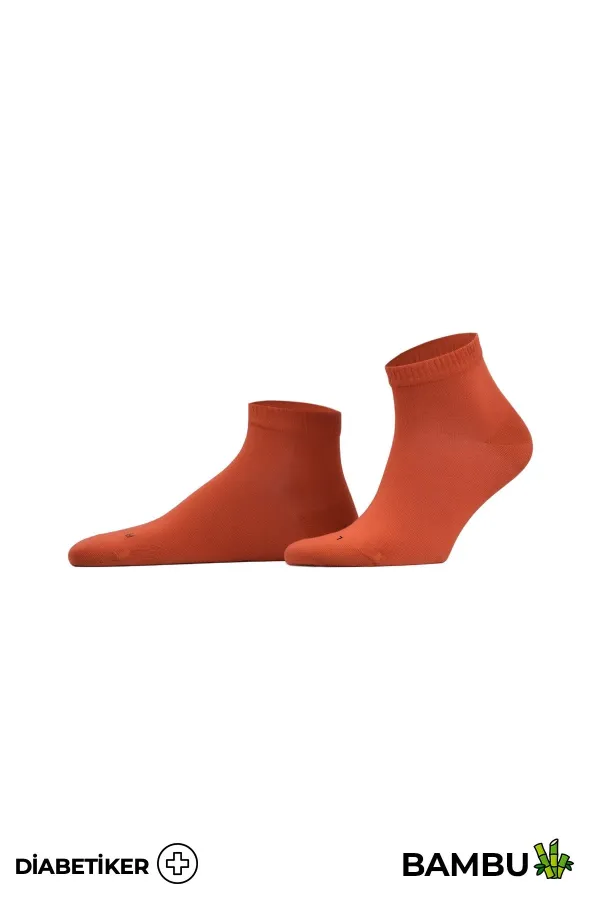 Chaussettes unisexes en bambou pour diabétiques, couleur rouille