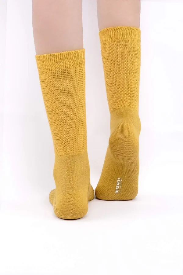 Mısırlı Kadın %10 GÜMÜŞ Madeni İçerikli Soket Çorap Sarı
