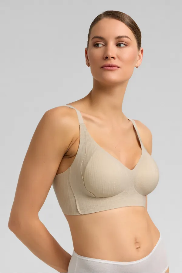 Soutien-gorge fantôme rayé pour femme en vison