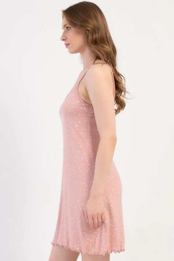 Tunique égyptienne à bretelles en dentelle de viscose pour femme, rose clair