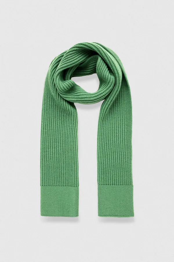 Ensemble écharpe et bonnet unisexe en laine égyptienne - Vert Roseluis